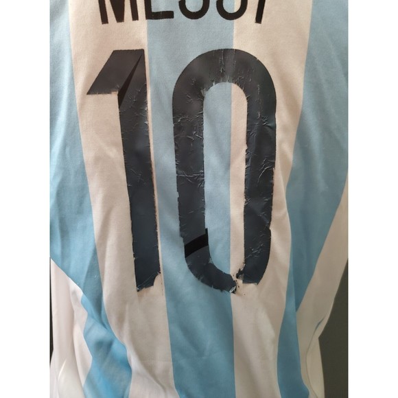 Pre-Owned Argentina Messi Authentic World Cup 2022 2-Star Jersey Size 28 *AS IS* - Picture 8 of 11